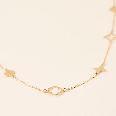 Solid Gold Flora Necklace