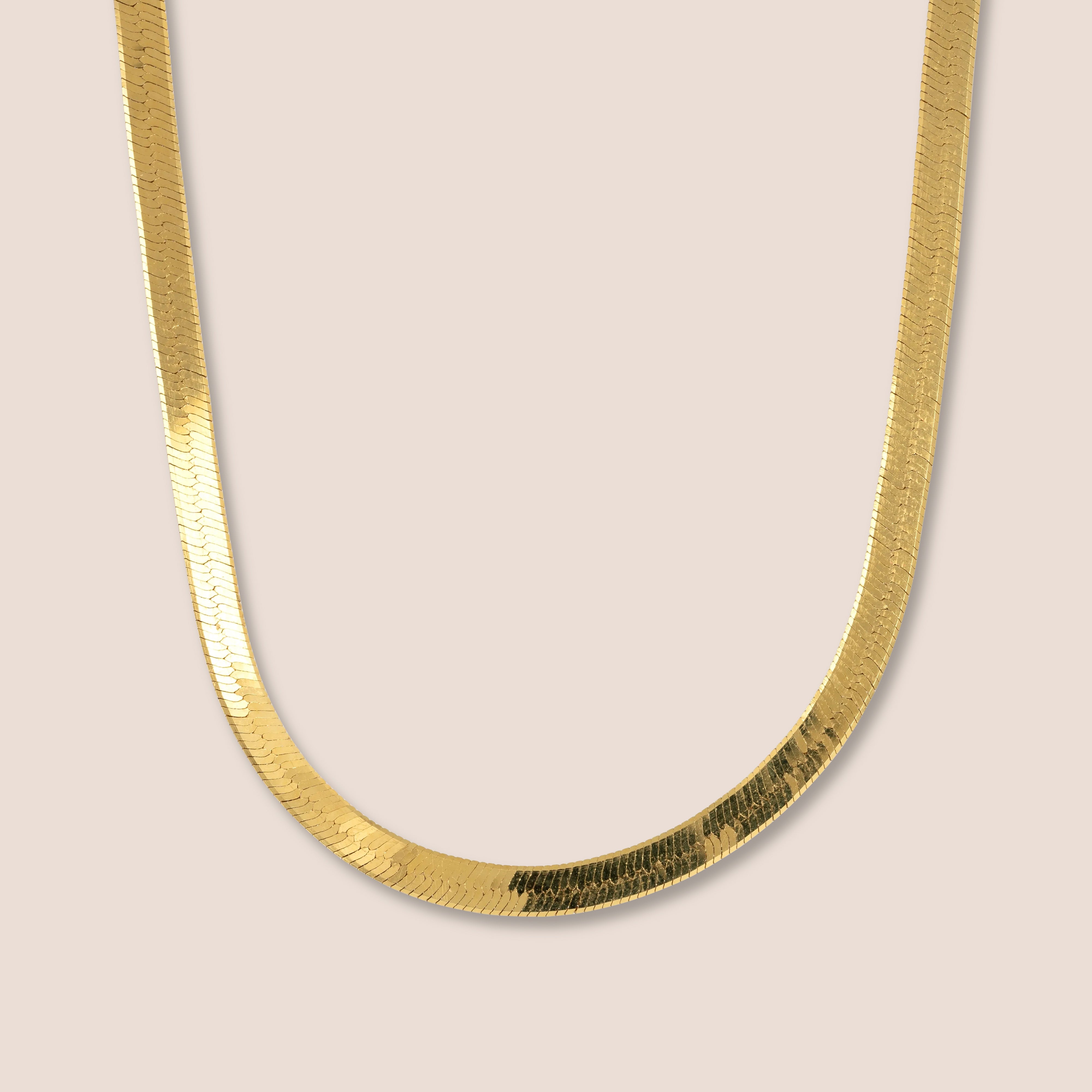 Gold plated herringbone necklace hotsell