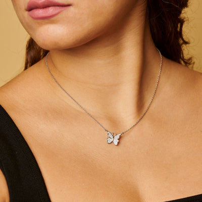 Collier Papillon Argent