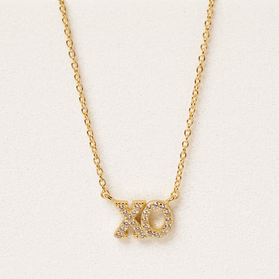 Silver XO Gemstone Necklace