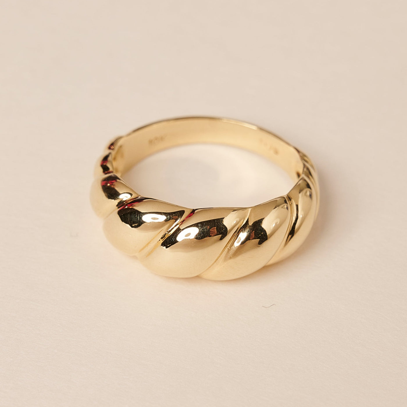 Solid Gold Croissant Ring