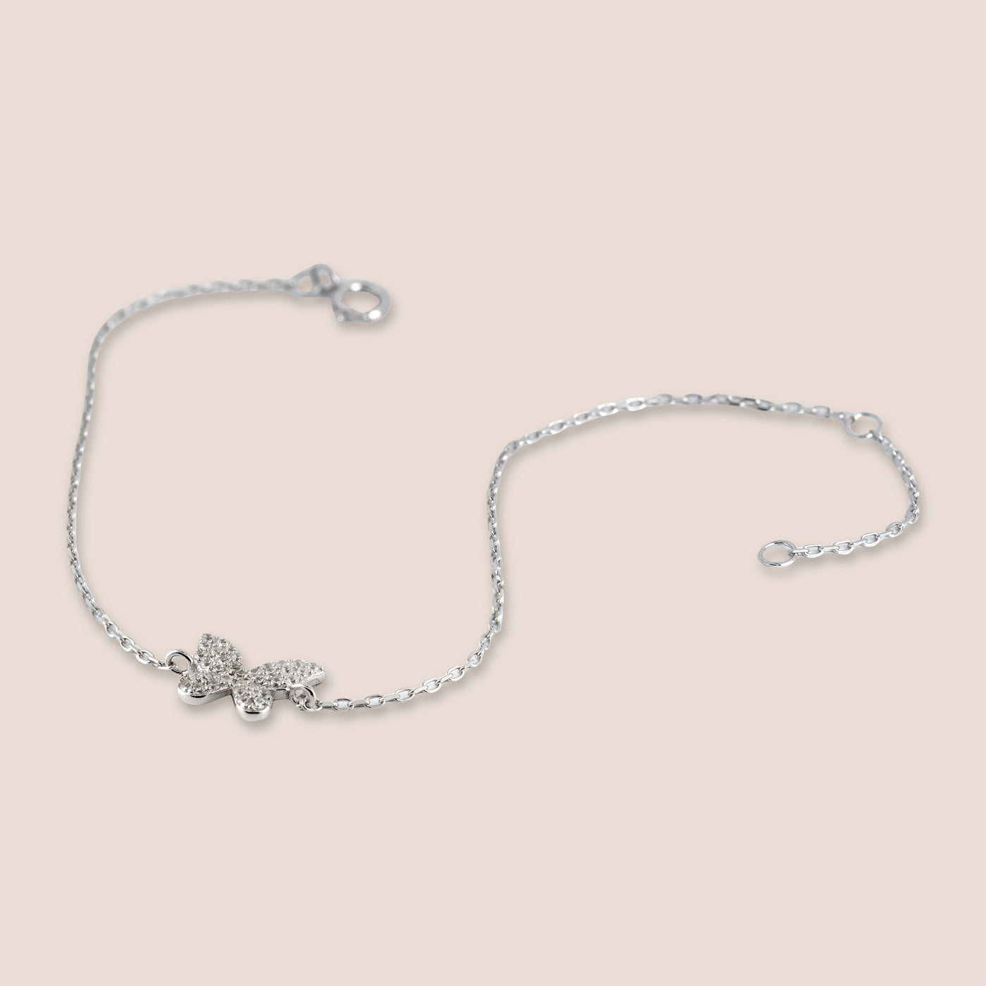 Silver Minimalist Butterfly Bracelet