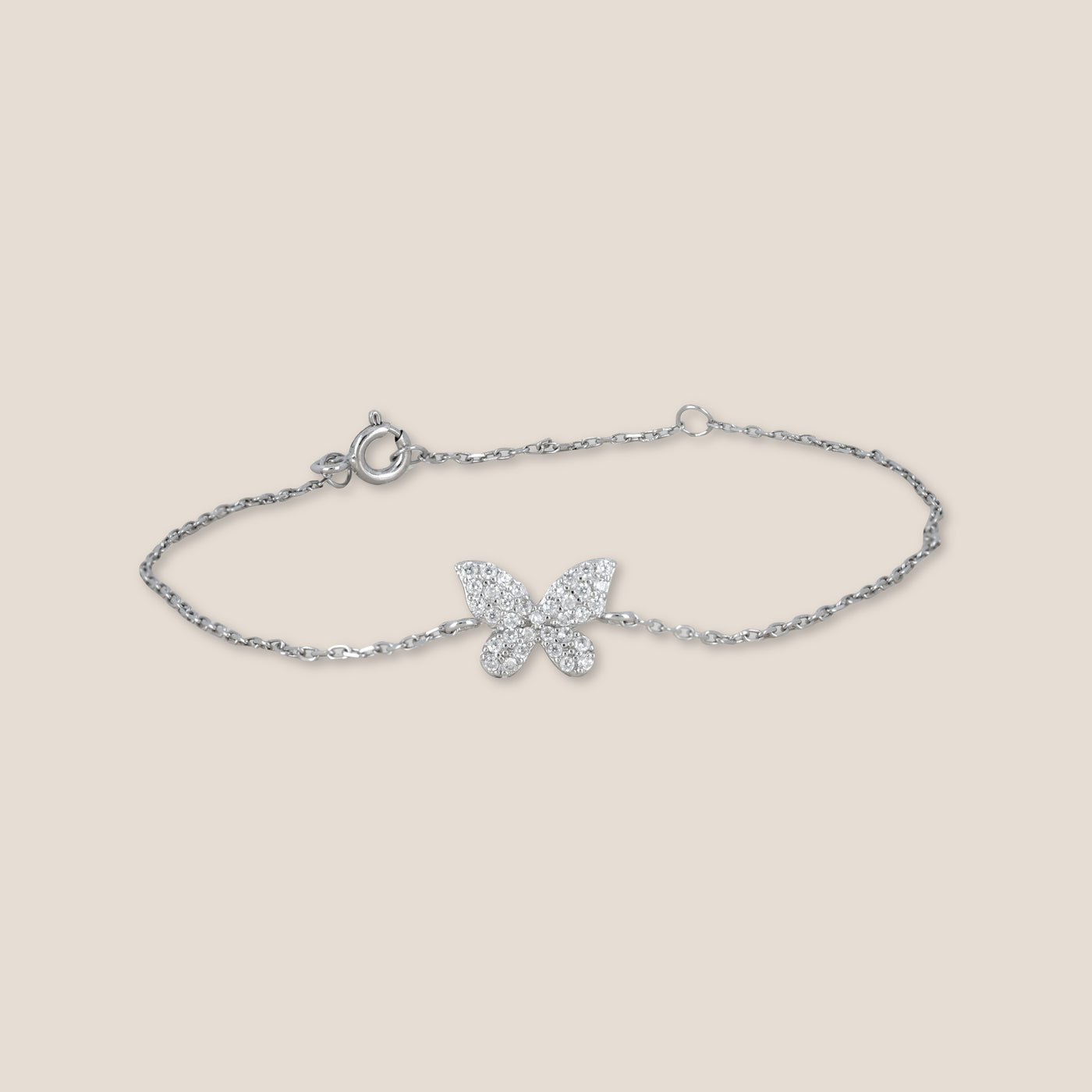 Silver Minimalist Butterfly Bracelet