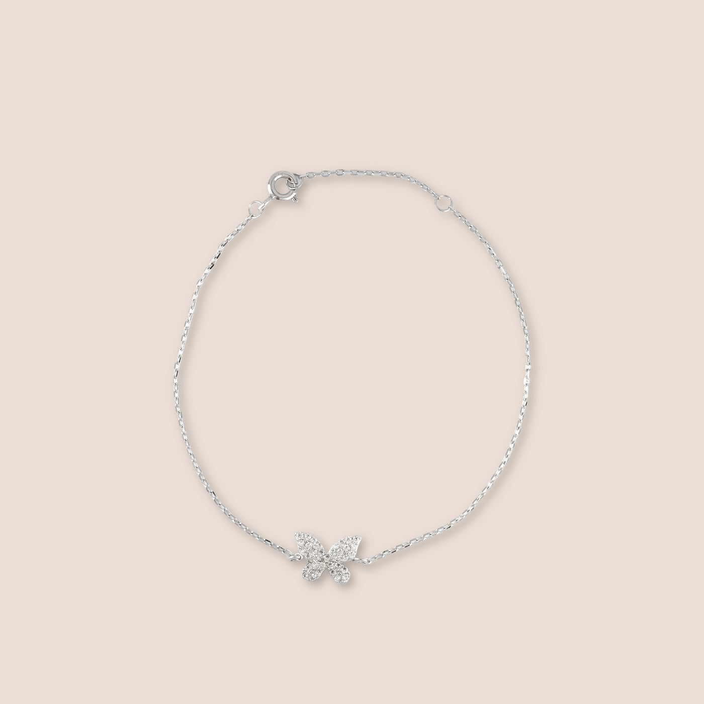 Silver Minimalist Butterfly Bracelet