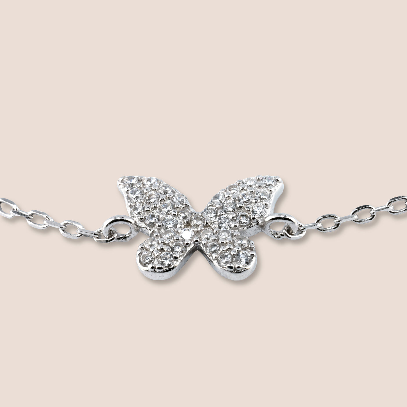 Silver Minimalist Butterfly Bracelet