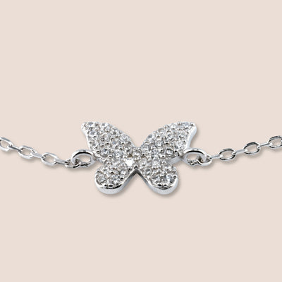 Bracelet Papillon Minimaliste Argenté