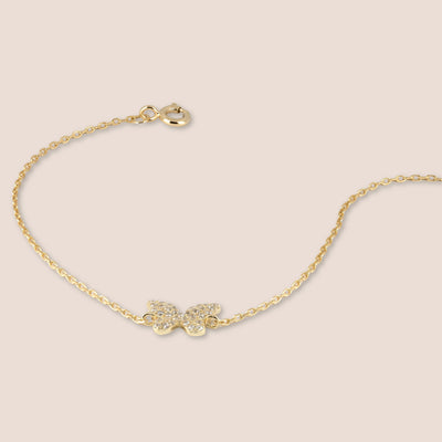 Gold Minimalist Butterfly Bracelet