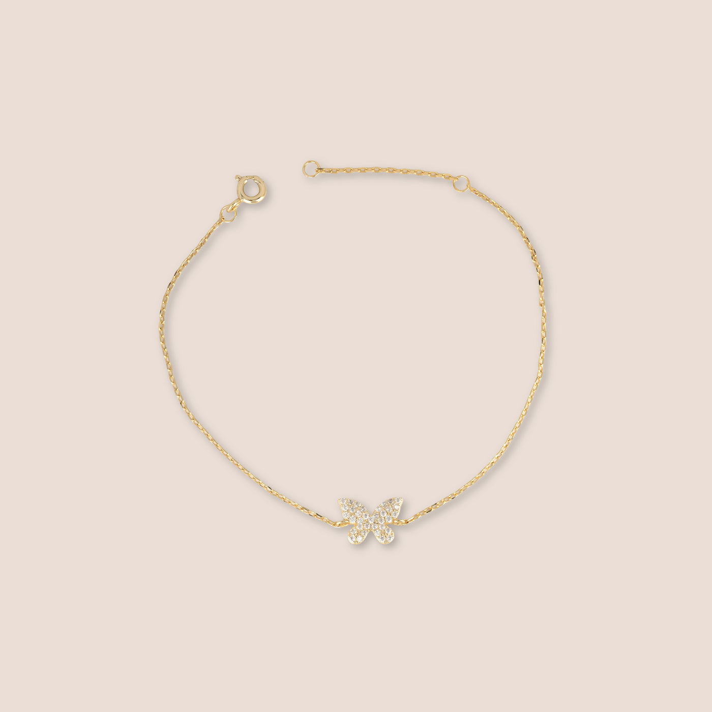 Silver Minimalist Butterfly Bracelet