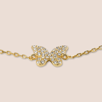 Gold Minimalist Butterfly Bracelet