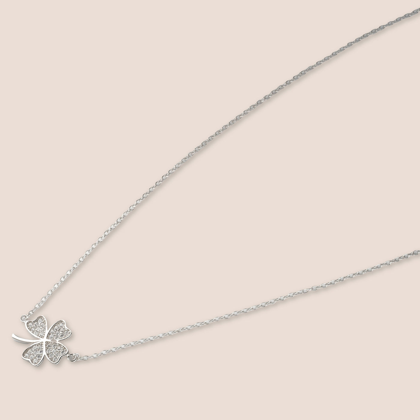 Silver Four Leaf Clover Necklace