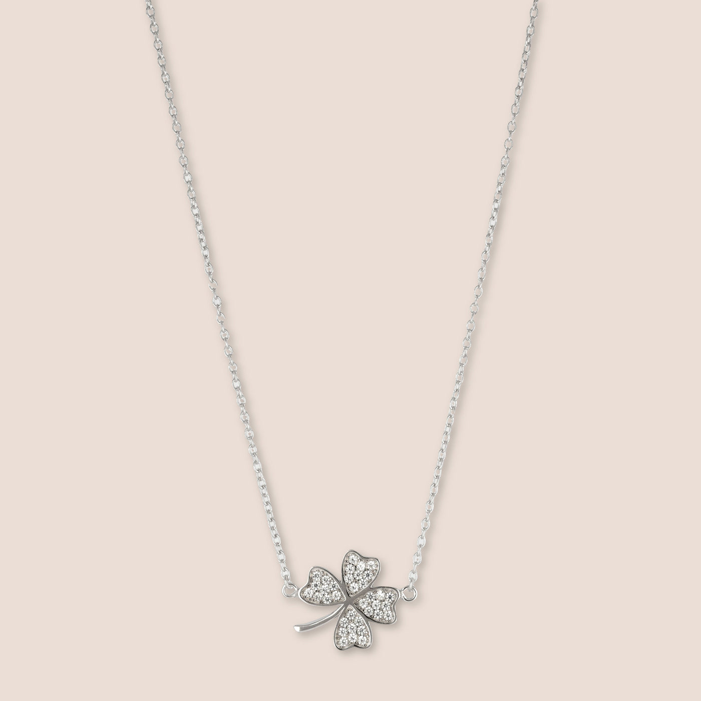 Silver Four Leaf Clover Necklace