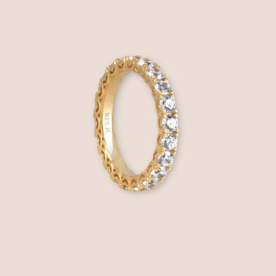 Gold Full Eternity Gemstone Ring
