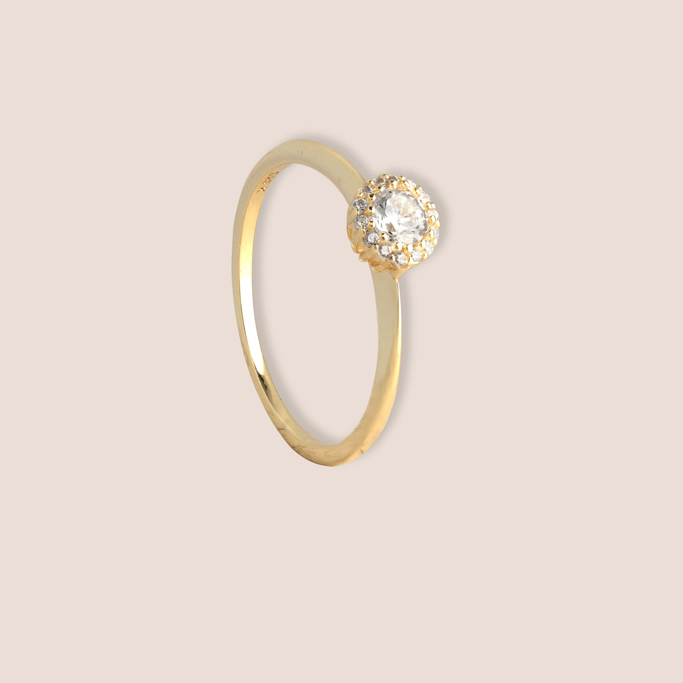 Gold Halo Gemstone Ring