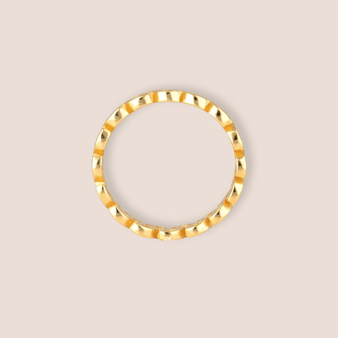 Gold Eternity Leaf Gemstone Ring